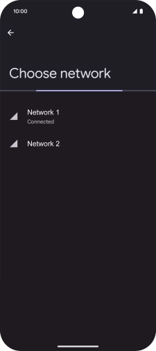 Press the required network.