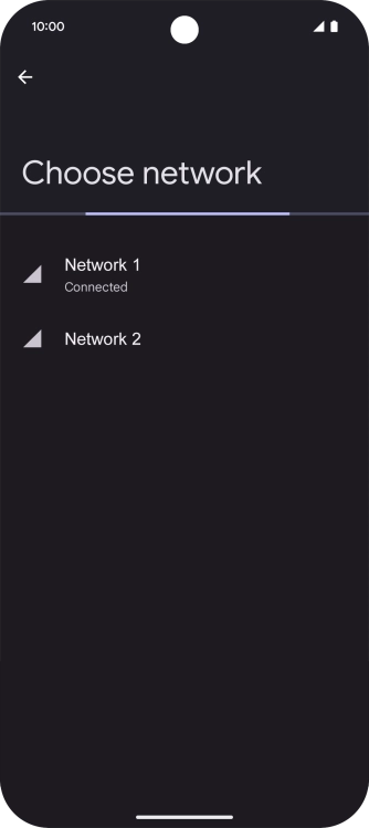 Press the required network.