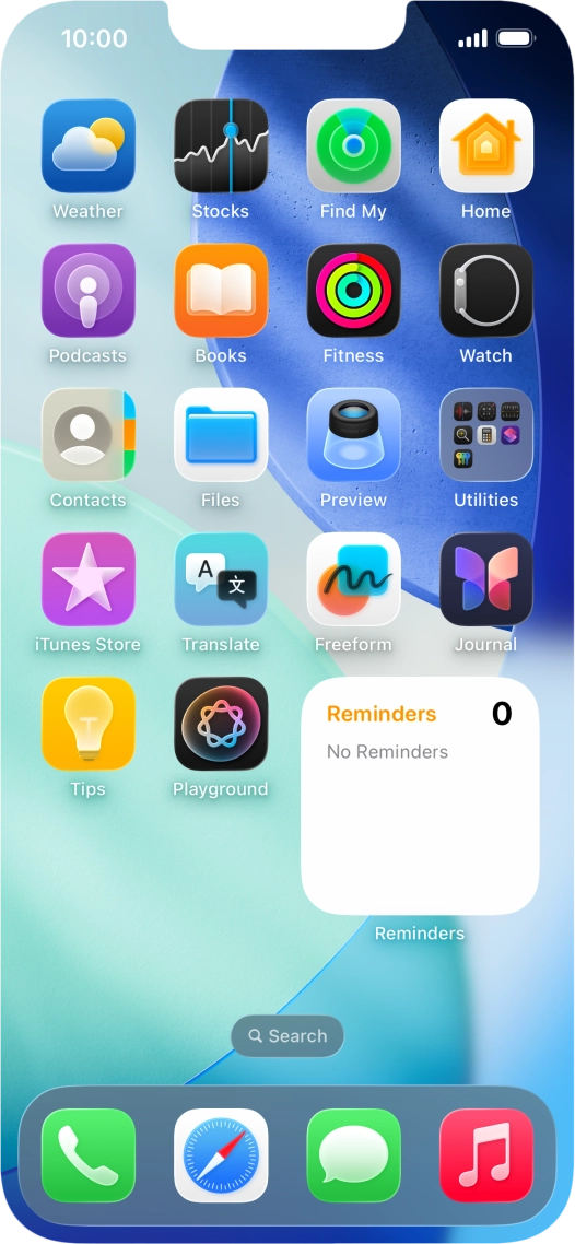If you're using a Widget Stack: slide up or down on the stack to select the required widget.