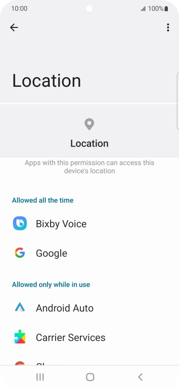 Press the required app.