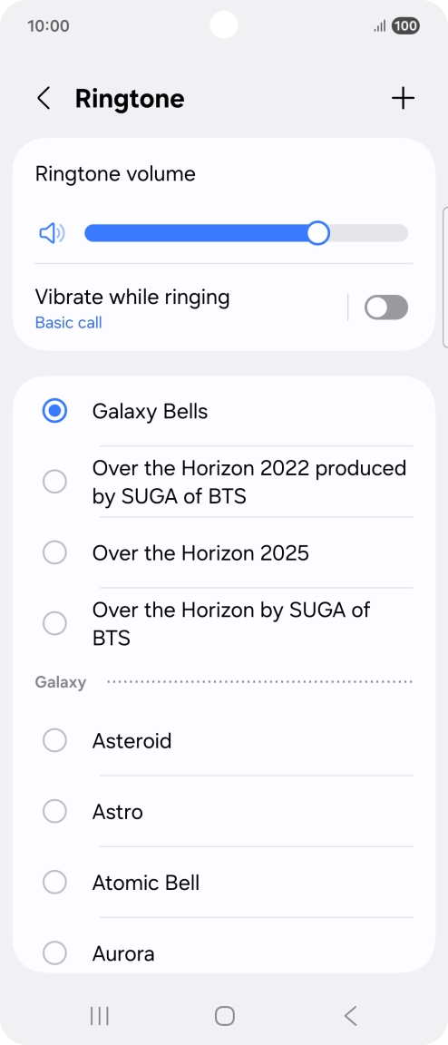 Press the required ring tones to hear them.