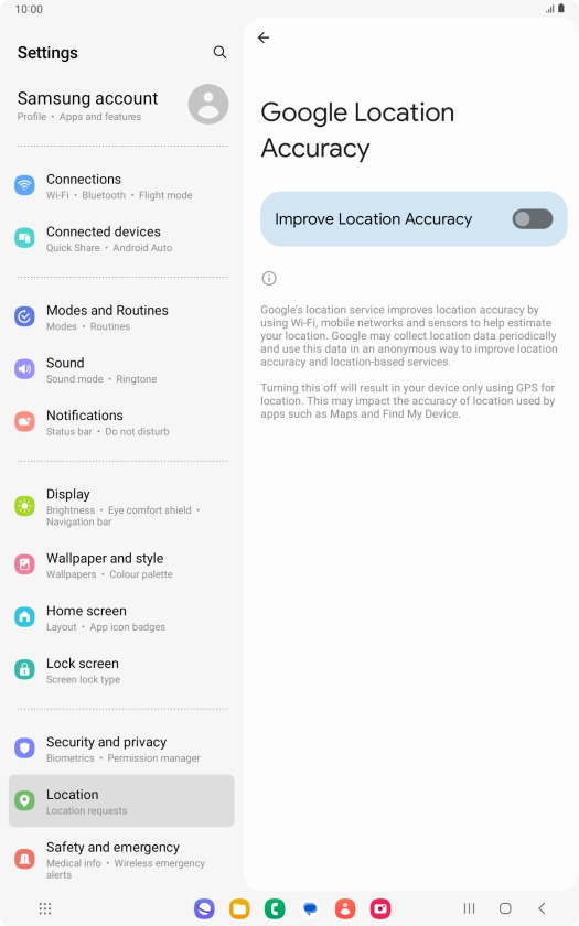 If you press the indicator next to 