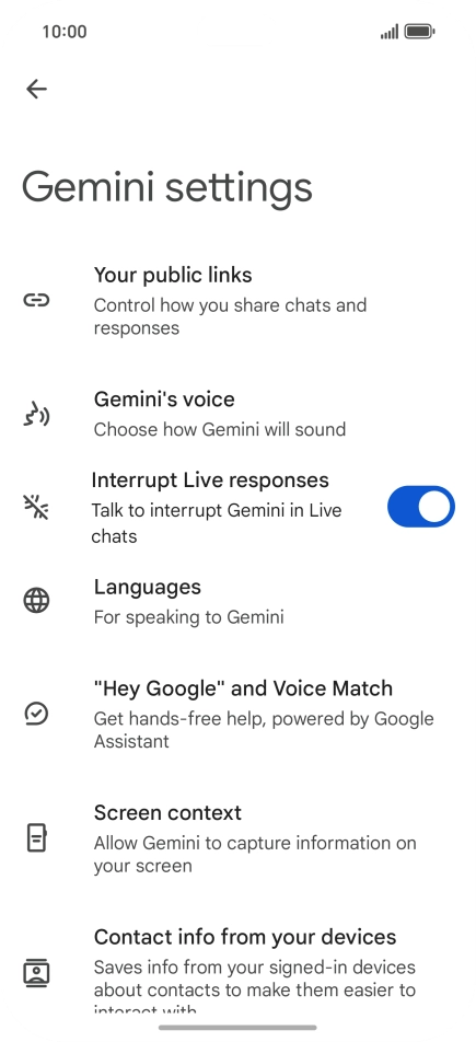 Follow the instructions on the screen to select the required settings.