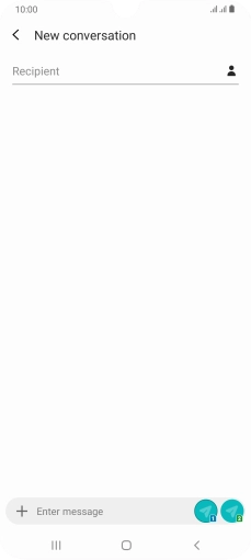 Press the search field and key in the first letters of the recipient's name.