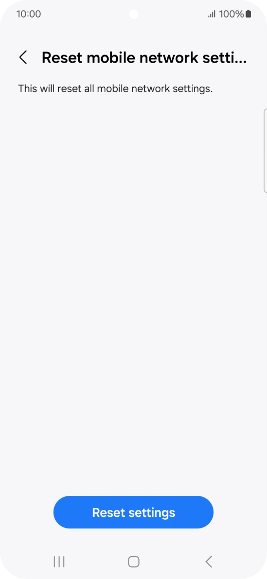Press Reset settings.