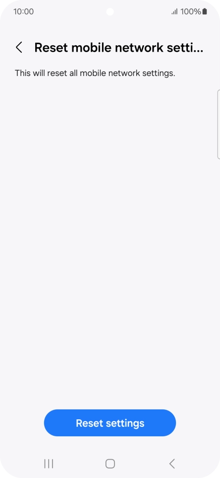 Press Reset settings.