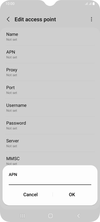 Key in everywhere and press OK.