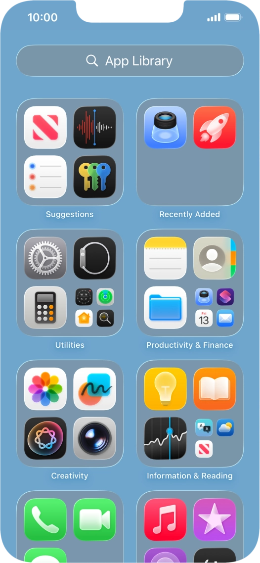 Press the required app.