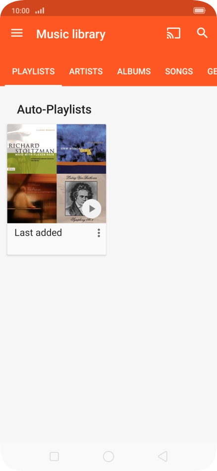 Press the required category and go to the required audio file.