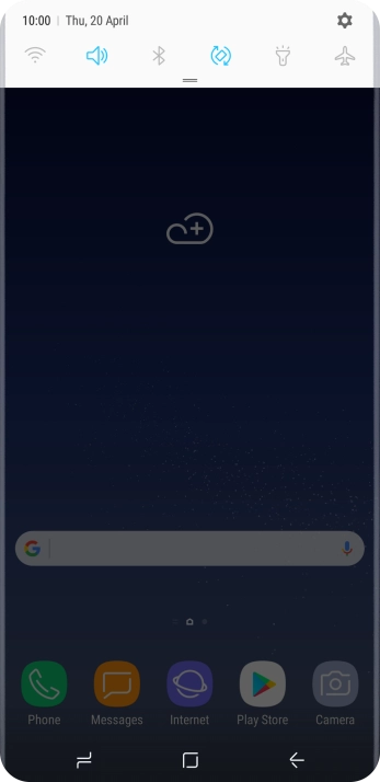 Press the settings icon.