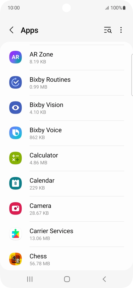 Press the required app.