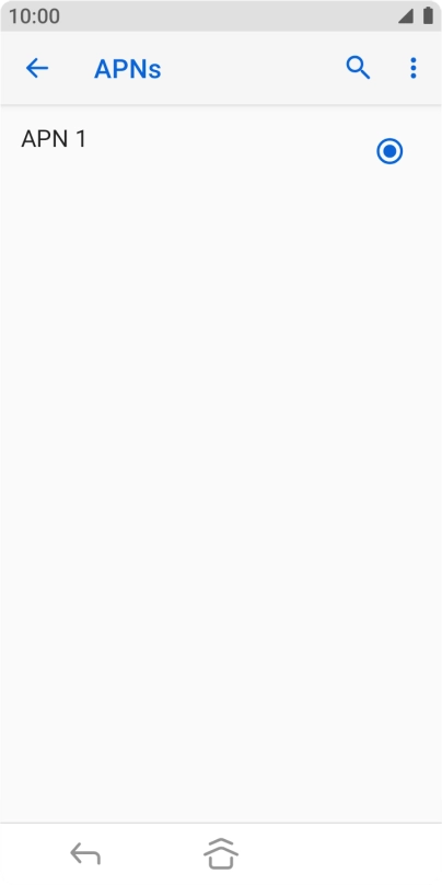 Press the menu icon.