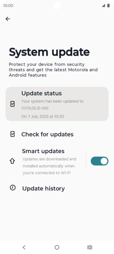 Press Check for updates. If a new software version is available, it's displayed. Follow the instructions on the screen to update the phone software.