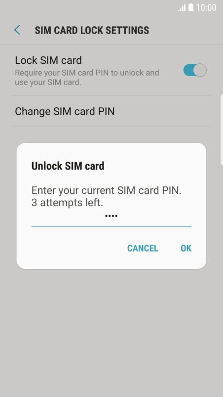 Key in your PIN and press OK. The default PIN is 1111.