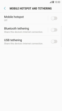 Press Mobile hotspot.