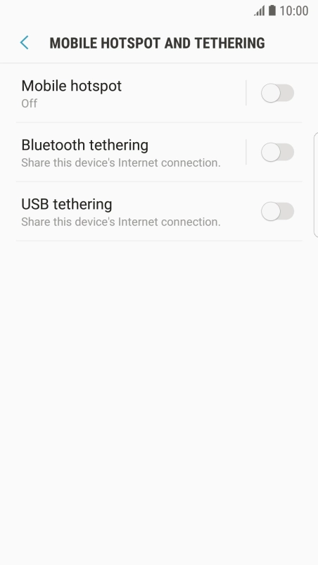 Press Mobile hotspot.