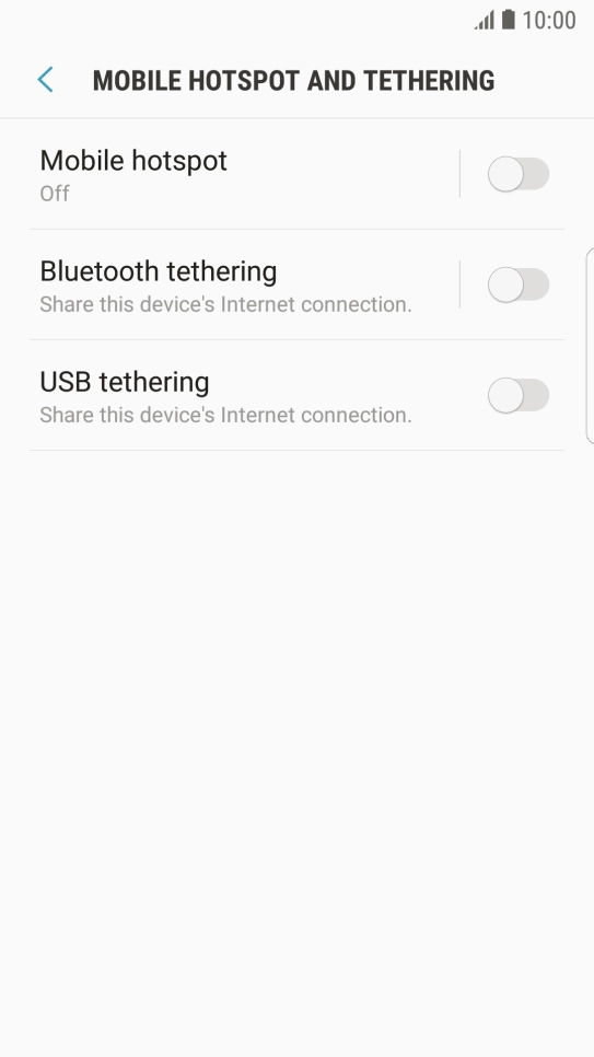 Press Mobile hotspot.