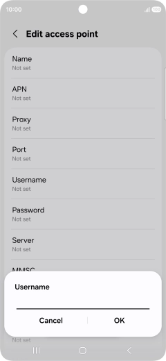 Key in eesecure and press OK.