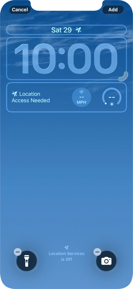 To customise the way the lock screen date is displayed, press the date widget and follow the instructions on the screen to find the required widget display mode.
