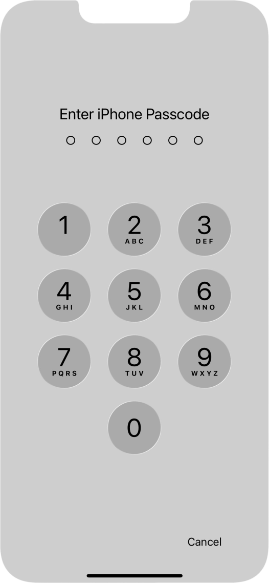Use the phone lock code you created. The app is now locked.