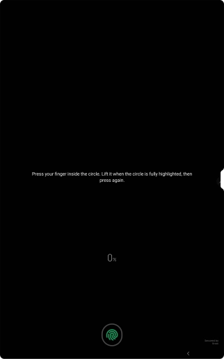 Follow the instructions on the screen to create the lock code using your fingerprint.