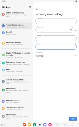 Press the drop down list below 
