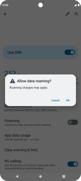 If you turn on the function, press OK.