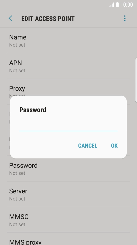 Key in secure and press OK.