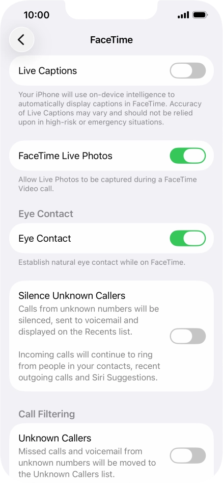 Press the indicator next to 