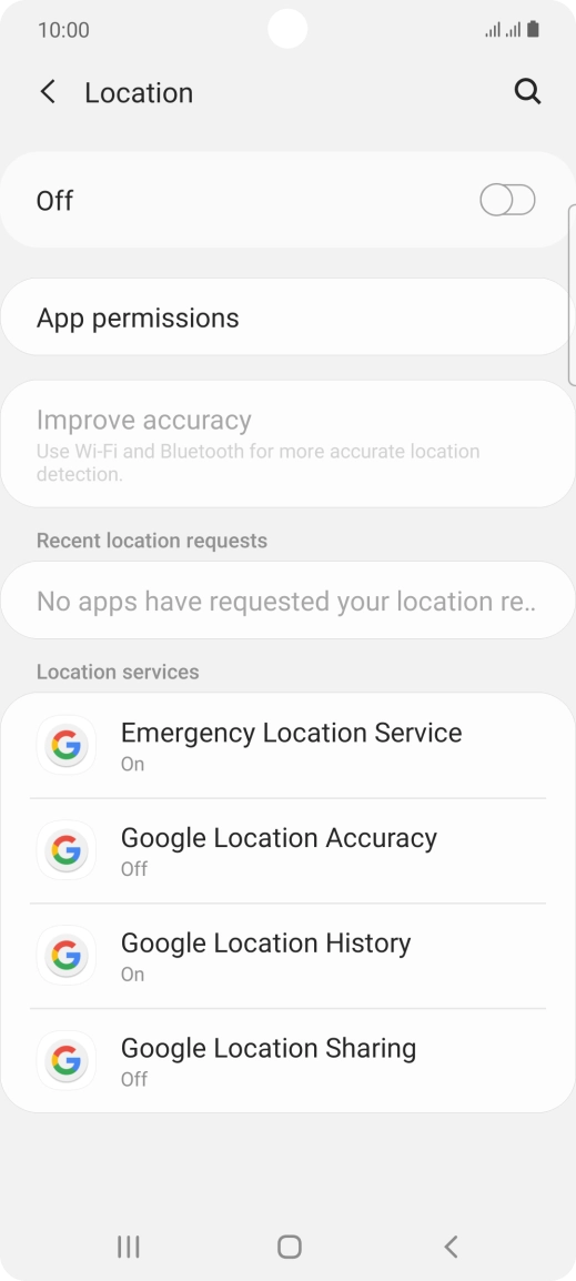 Press the indicator to turn the function on or off.