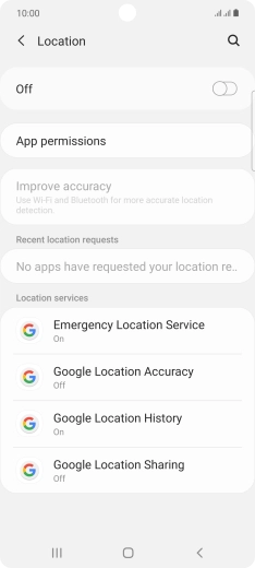 Press the indicator to turn the function on or off.