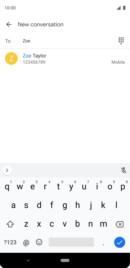 Press the required contact.