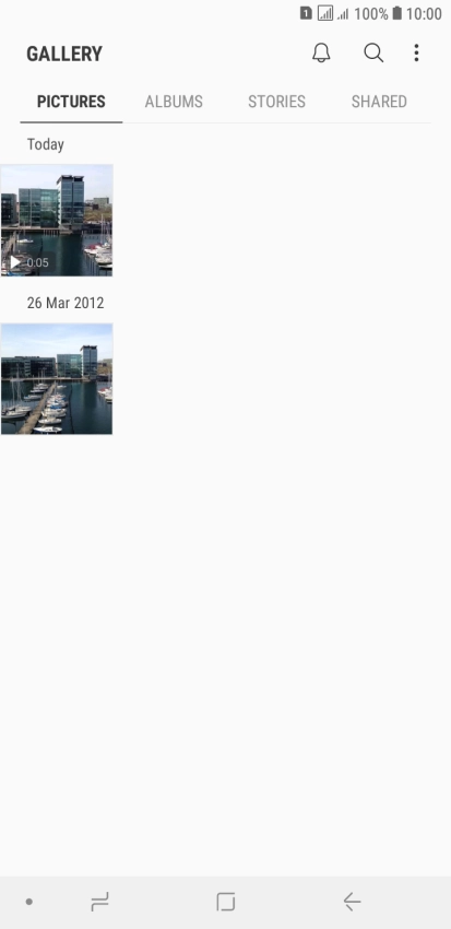 Press ALBUMS and go to the required folder.