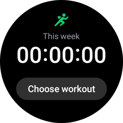 Press Choose workout.