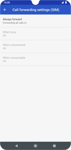 Press the required divert type.