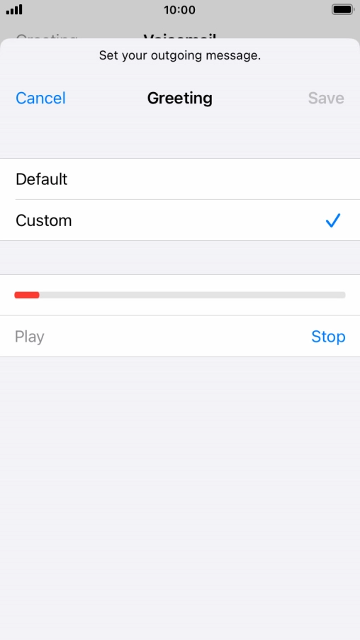 Press Stop to stop recording.