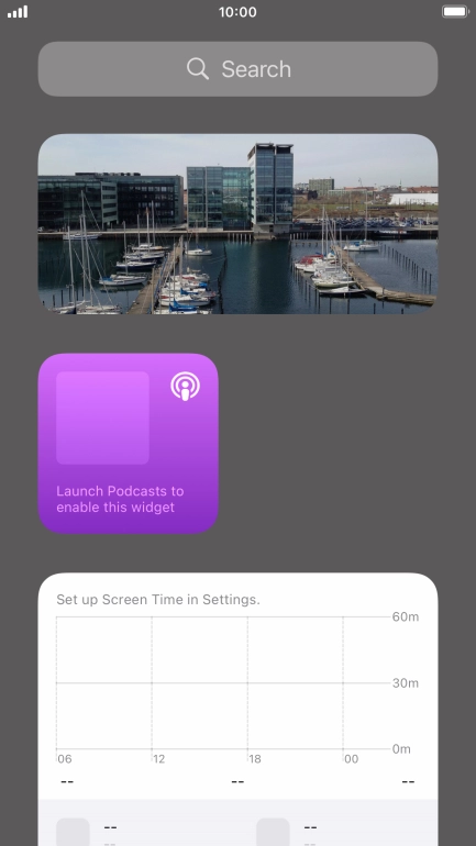 Press and hold the required Widget Stack.