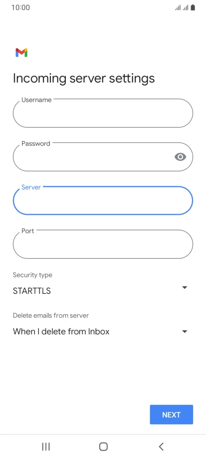 Press the field below 