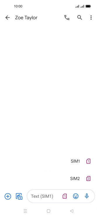 Press the required SIM.