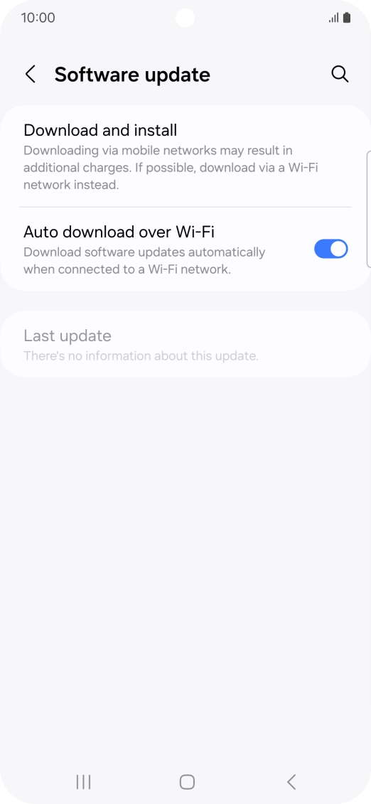 Press Download and install. If a new software version is available, it's displayed. Follow the instructions on the screen to update the phone software.