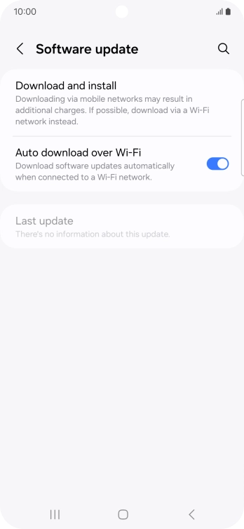 Press Download and install. If a new software version is available, it's displayed. Follow the instructions on the screen to update the phone software.