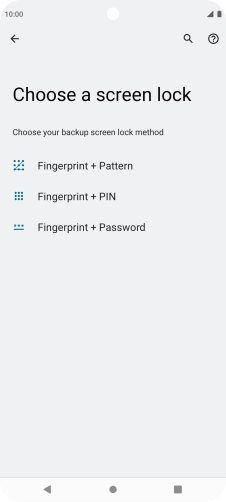 Press the required phone lock code and follow the instructions on the screen to create an additional phone lock code.