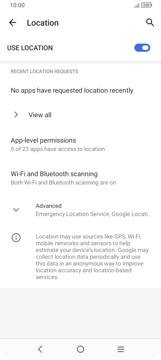 Press App-level permissions.