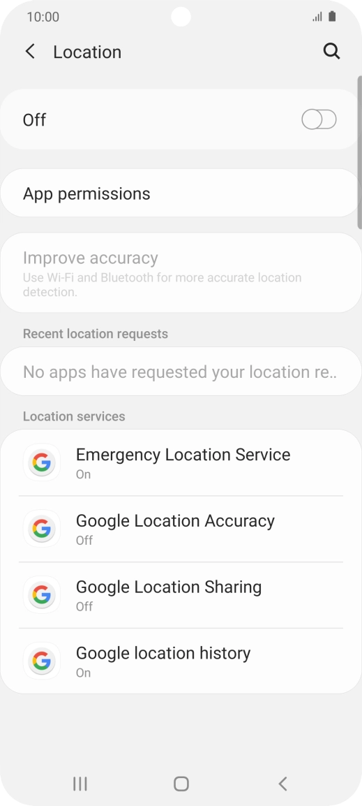 Press the indicator to turn the function on or off.