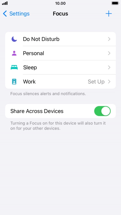Press Do Not Disturb.