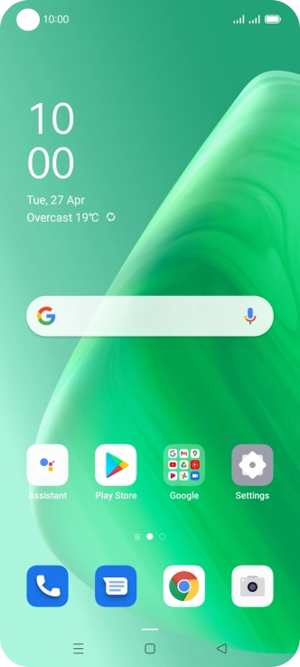 Slide two fingers downwards starting from the top of the screen.