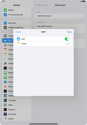 Press Save. Your email account has now been set up. To select more settings for incoming and outgoing server, proceed with the following steps.