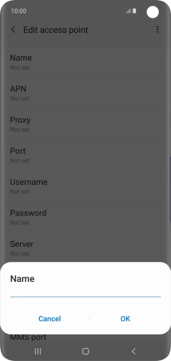 Key in EE MMS and press OK.