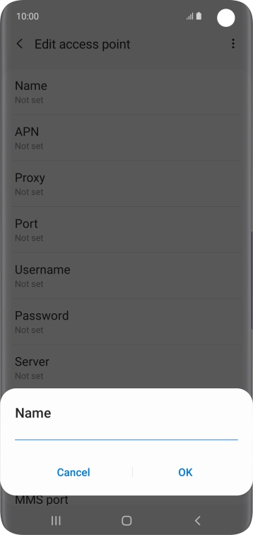 Key in EE MMS and press OK.