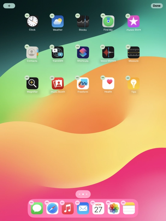 Press the add icon and follow the instructions on the screen to create a widget.